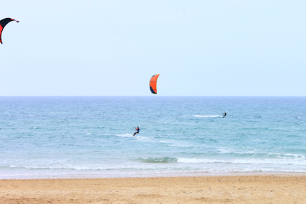 Kitesurfen op de Noordzee